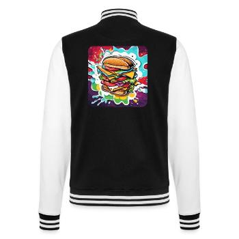 Sandwich / Sandwich / Nourriture / Épicerie - Veste Teddy - noir/blanc - Dos - Marisol (170cm)