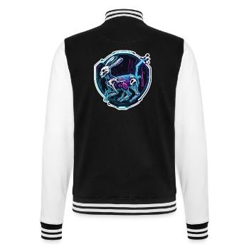 Osterhase / Ostern / Eier / Feiertage / Osterfest - College-Sweatjacke - Schwarz/Weiß - Hinten - Marisol (170cm)
