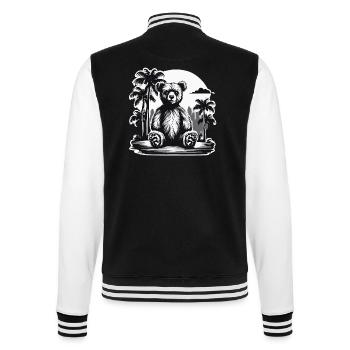 Teddybär / Kuscheltier / Stofftier / Geschenkidee - College-Sweatjacke - Schwarz/Weiß - Hinten - Marisol (170cm)