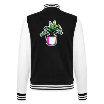 Zimmerpflanze / Topfpflanze / Dekoration / Topf - College-Sweatjacke - Schwarz/Weiß - Hinten - Marisol (170cm)