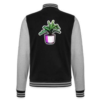 Zimmerpflanze / Topfpflanze / Dekoration / Topf - College-Sweatjacke - Schwarz/Grau meliert - Hinten - Marisol (170cm)