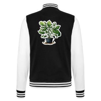 Zimmerpflanze / Topfpflanze / Dekoration / Topf - College-Sweatjacke - Schwarz/Weiß - Hinten - Marisol (170cm)