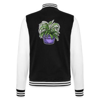 Zimmerpflanze / Topfpflanze / Dekoration / Topf - College-Sweatjacke - Schwarz/Weiß - Hinten - Marisol (170cm)