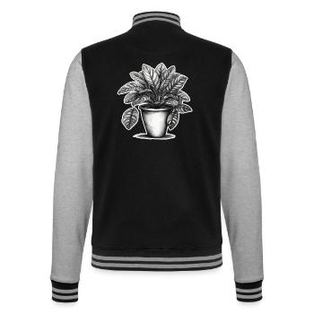 Zimmerpflanze / Topfpflanze / Dekoration / Topf - College-Sweatjacke - Schwarz/Grau meliert - Hinten - Marisol (170cm)