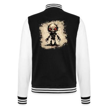 Horror Puppe / Halloween / gruselig / düster - College-Sweatjacke - Schwarz/Weiß - Hinten - Marisol (170cm)