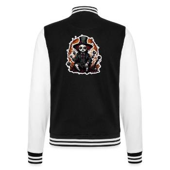Horror Puppe / Halloween / gruselig / düster - College-Sweatjacke - Schwarz/Weiß - Hinten - Marisol (170cm)