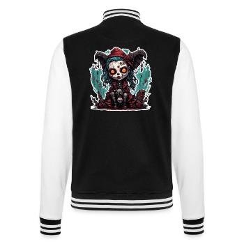 Poupée d’horreur / Halloween / Effrayant / Sombre - Veste Teddy - noir/blanc - Dos - Marisol (170cm)