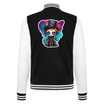 Poupée d’horreur / Halloween / Effrayant / Sombre - Veste Teddy - noir/blanc - Dos - Marisol (170cm)