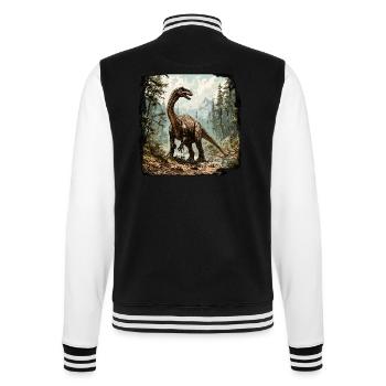 Dinosaure / Animal / Préhistorique / Reptile / Garçons - Veste Teddy - noir/blanc - Dos - Marisol (170cm)