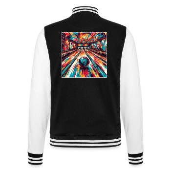 Bowling / Quilles / Bowling / Pin / Strike - Veste Teddy - noir/blanc - Dos - Marisol (170cm)