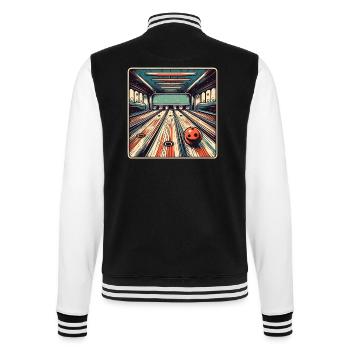 Bowling / Quilles / Bowling / Pin / Strike - Veste Teddy - noir/blanc - Dos - Marisol (170cm)