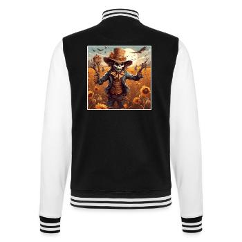 Scarecrow / Harvest Worker / Corn Field / Field - College Sweat Jacket - black/white - Back - Marisol (170cm)