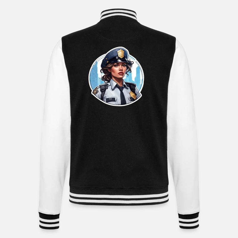 Polizei / Einsatz / Beruf / Job / Einsatzkräfte - College-Sweatjacke - Schwarz/Weiß