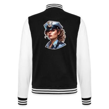 Polizei / Einsatz / Beruf / Job / Einsatzkräfte - College-Sweatjacke - Schwarz/Weiß - Hinten - Marisol (170cm)