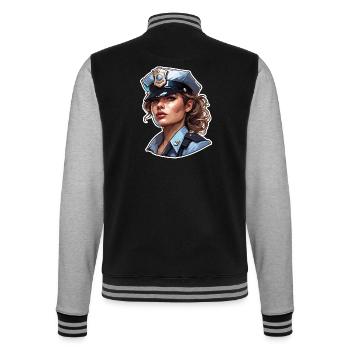 Police / Opérations / Profession / Emploi / Forces d’urgence - Veste Teddy - noir/gris chiné - Dos - Marisol (170cm)