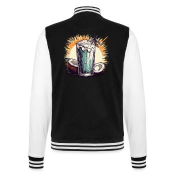 Cocktail / Bar / Mixage / Boisson / Exotique / Club - Veste Teddy - noir/blanc - Dos - Marisol (170cm)