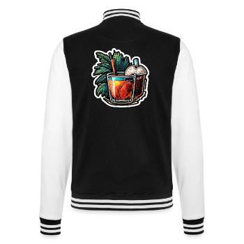 Cocktail / Bar / Mixage / Boisson / Exotique / Club - Veste Teddy - noir/blanc - Dos - Marisol (170cm)
