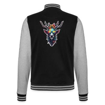 Wendigo / böser Geist / Besitzergreifend / Horror - College-Sweatjacke - Schwarz/Grau meliert - Hinten - Marisol (170cm)