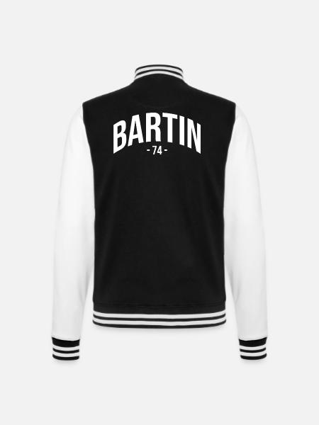Bartin 74 Türkei Turkiye Geschenk Bartinli TR - College-Sweatjacke - Schwarz/Weiß