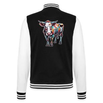Roboter Tier / KI / Mechanisierte Tiere / Comic - College-Sweatjacke - Schwarz/Weiß - Hinten - Marisol (170cm)