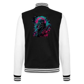 Pirat / Ahoi / Anker / Kapitän / Totenkopf / Rum - College-Sweatjacke - Schwarz/Weiß - Hinten - Marisol (170cm)