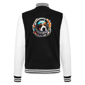 Astronaute / Espace / Animal / Chien / Vaisseau spatial - Veste Teddy - noir/blanc - Dos - Marisol (170cm)