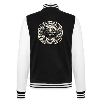 Fish / Animal / Aquarium / Water / Pond / Lake - College Sweat Jacket - black/white - Back - Marisol (170cm)