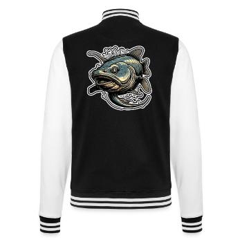 Fish / Animal / Aquarium / Water / Pond / Lake - College Sweat Jacket - black/white - Back - Marisol (170cm)