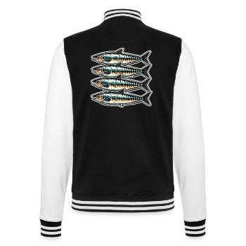 Fish / Animal / Aquarium / Water / Pond / Lake - College Sweat Jacket - black/white - Back - Marisol (170cm)