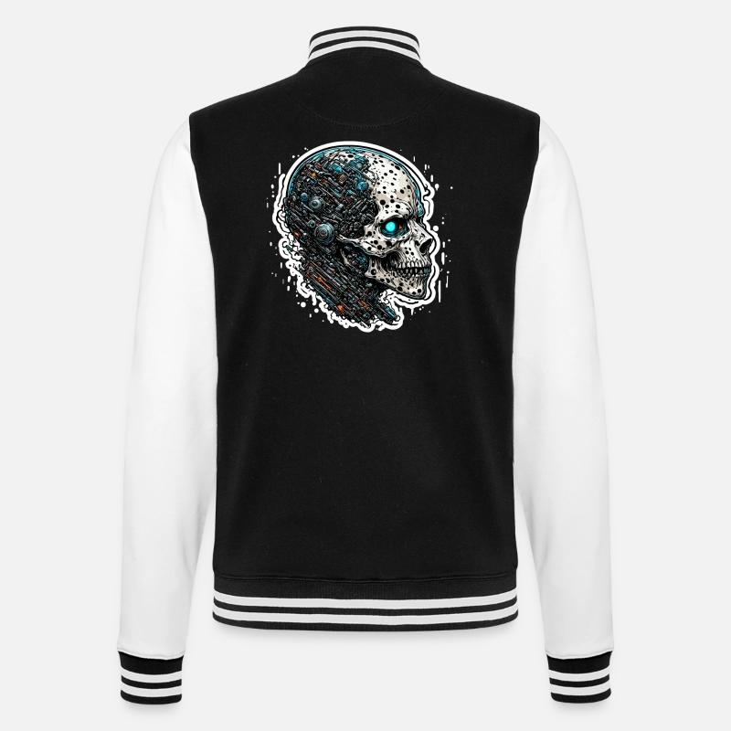 Terminator - College-Sweatjacke - Schwarz/Weiß