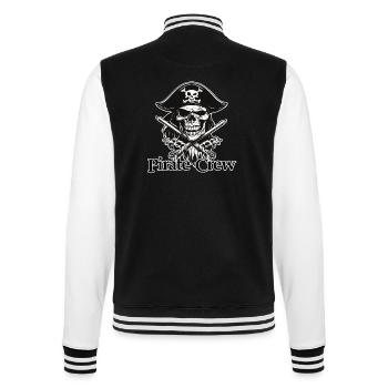 Pirat / Ahoi / Anker / Kapitän / Totenkopf / Rum - College-Sweatjacke - Schwarz/Weiß - Hinten - Marisol (170cm)