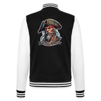 Pirat / Ahoi / Anker / Kapitän / Totenkopf / Rum - College-Sweatjacke - Schwarz/Weiß - Hinten - Marisol (170cm)