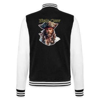 Pirat / Ahoi / Anker / Kapitän / Totenkopf / Rum - College-Sweatjacke - Schwarz/Weiß - Hinten - Marisol (170cm)