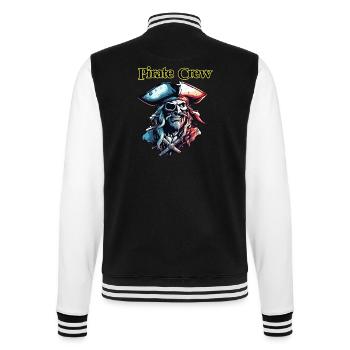 Pirat / Ahoi / Anker / Kapitän / Totenkopf / Rum - College-Sweatjacke - Schwarz/Weiß - Hinten - Marisol (170cm)
