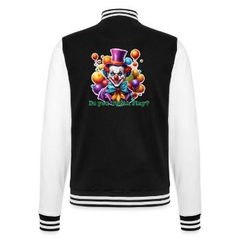 Clown / Circus / Carnival / Carnival / Playful - College Sweat Jacket - black/white - Back - Marisol (170cm)