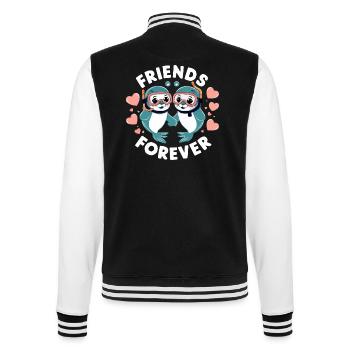 Deux drôles d’amis phoques pour toujours - Veste Teddy - noir/blanc - Dos - Marisol (170cm)