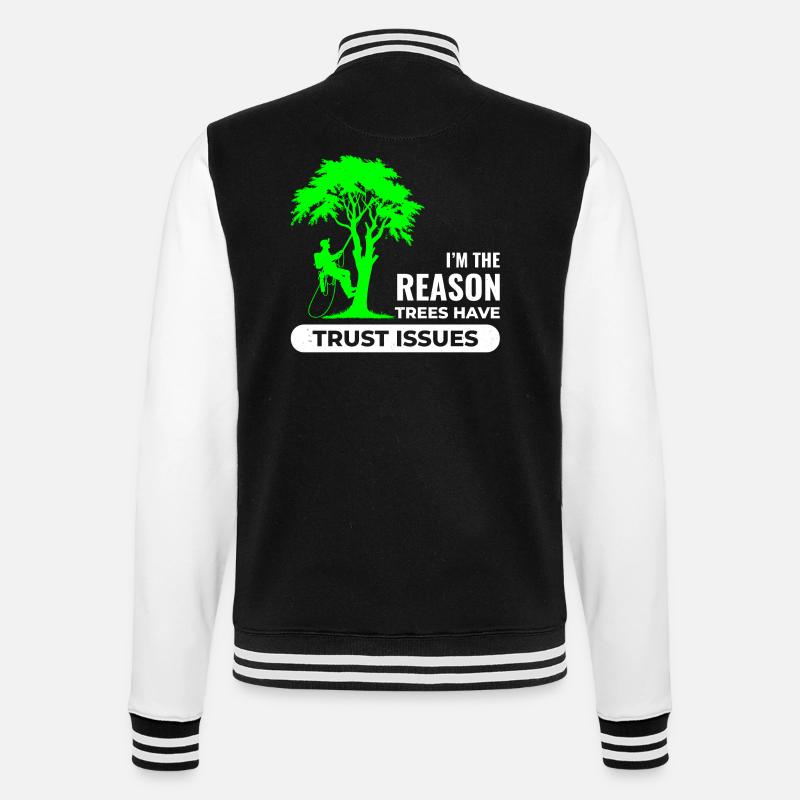 Baumpfleger Baumchirurg Kletterer Klettertrimmer - College-Sweatjacke - Schwarz/Weiß