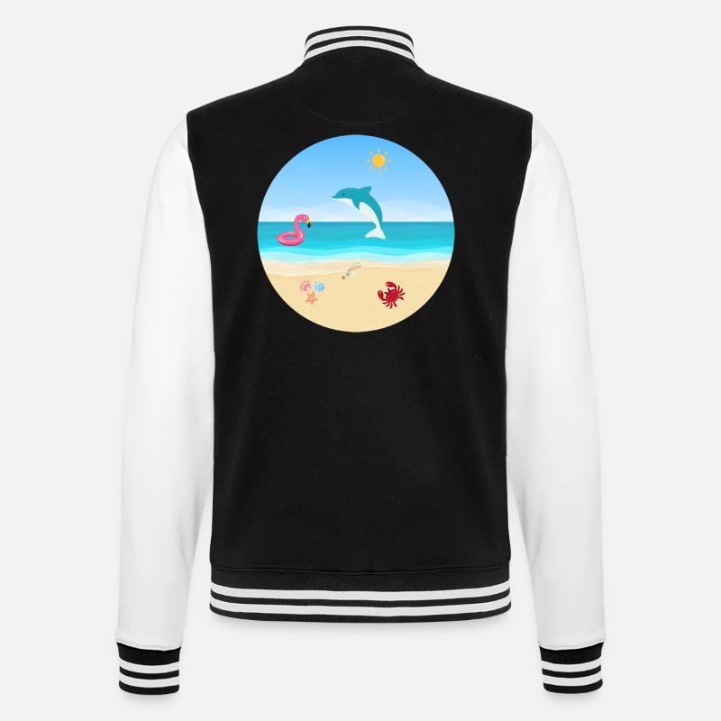 Conception de plage - Veste Teddy - noir/blanc