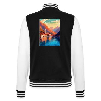 Kotor Montenegro Vintage Poster Souvenir de Voyage - Veste Teddy - noir/blanc - Dos - Marisol (170cm)