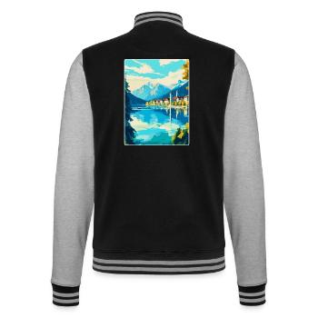 Lucerne Suisse Affiche de voyage vintage souvenir - Veste Teddy - noir/gris chiné - Dos - Marisol (170cm)
