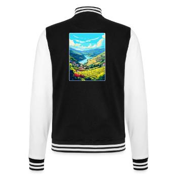 Douro-Tal Portugal Vintage Reiseposter WPA - College-Sweatjacke - Schwarz/Weiß - Hinten - Marisol (170cm)