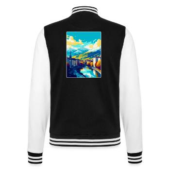 Grenoble France Affiche de voyage vintage Souvenir WPA - Veste Teddy - noir/blanc - Dos - Marisol (170cm)