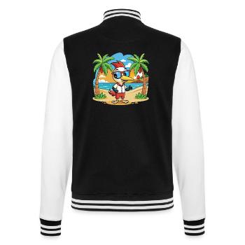 Woodpecker Lustige Cartoon Sommer Strand Sonnenbrille - College-Sweatjacke - Schwarz/Weiß - Hinten - Marisol (170cm)