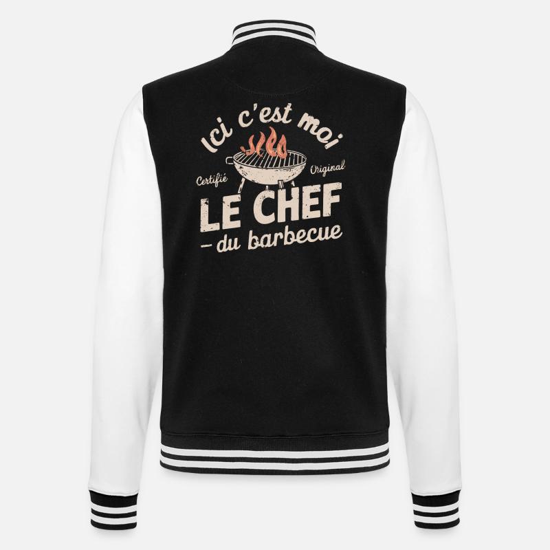 Le Chef du Barbecue - Veste Teddy - noir/blanc