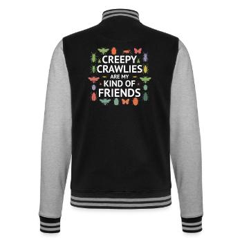 Insect Collector Entomology Entomologist Bug Lover - College Sweat Jacket - black/heather grey - Back - Marisol (170cm)