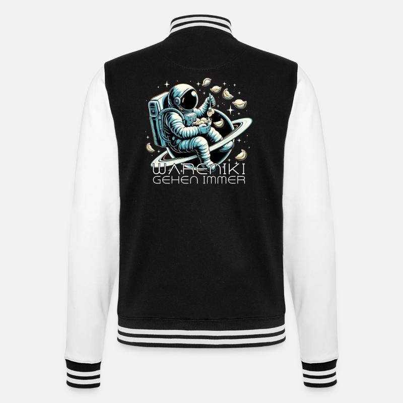 Wareniki Astronaut lecker Geschenk - College-Sweatjacke - Schwarz/Weiß