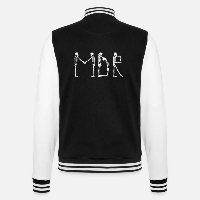 MORT DE RIRE ! - Veste Teddy - noir/blanc