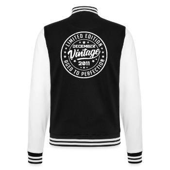 December 2011 Retro Vintage Gift December 2011 - College Sweat Jacket - black/white - Back - Marisol (170cm)