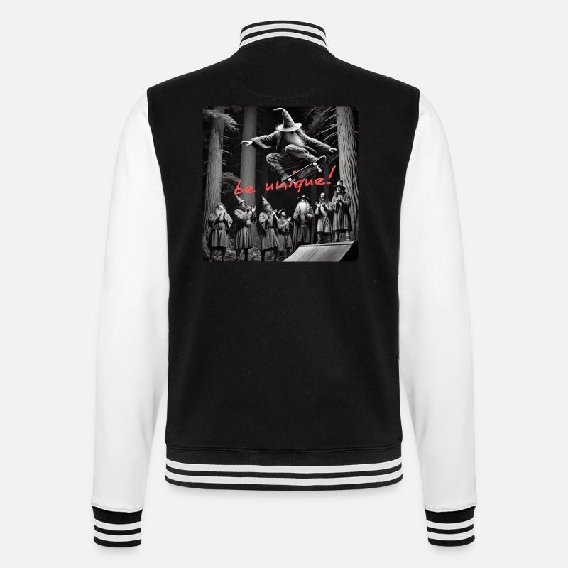 crazy wizard skateboard - College-Sweatjacke - Schwarz/Weiß
