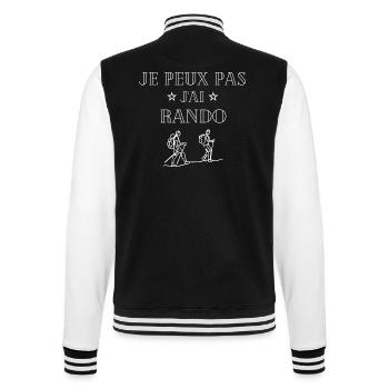 I can't I hiked - College Sweat Jacket - black/white - Back - Marisol (170cm)